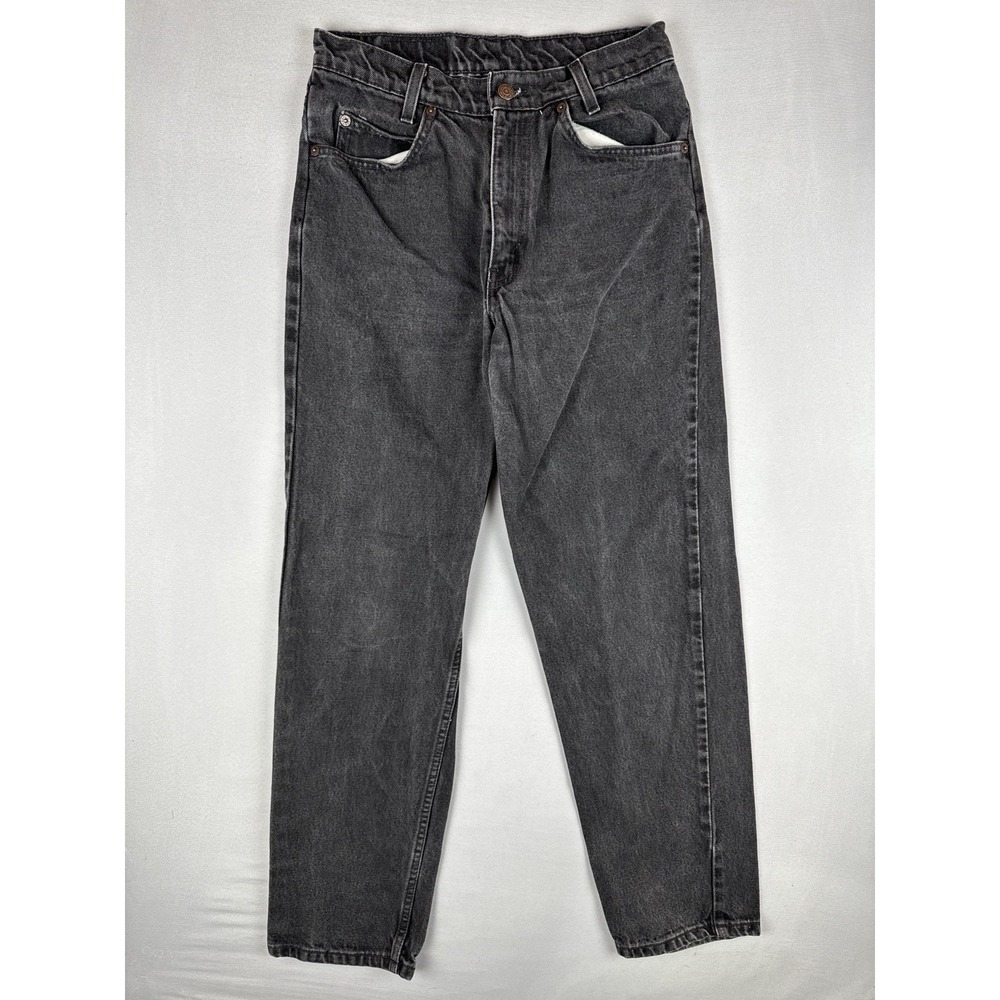 Vintage 90s Levi's 550 Student Relaxed Fit Black Jeans Orange Tab 28x30 - Picture 2 of 15
